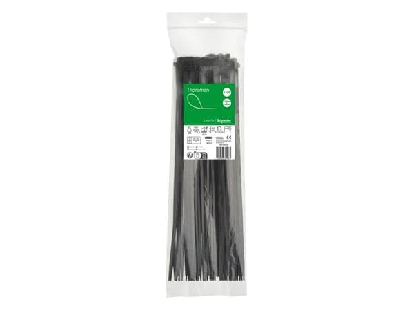 SCHNEIDER ELECTRIC Kabelbinder Thorsman 370x4.8mm Sort UV-bestandig 100 stk