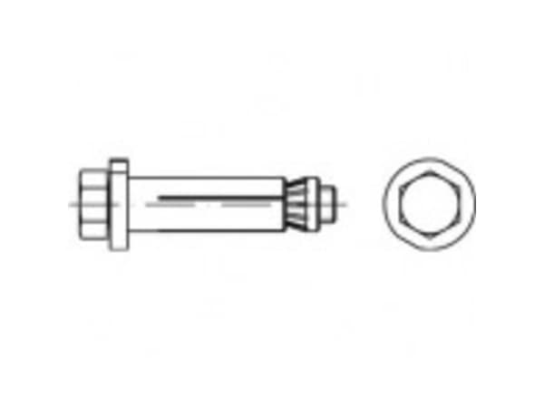 Alstertaler Schrauben & Präzisionsteile Hollo-Bolt 100 mm Stål varmgalvaniseret 820310200160100 1 stk