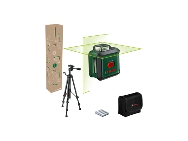Bosch Universal Level 360 Set, 24 m, 0,4 mm/m, 4°, 4 s, Horisontal/vertikal, Grønn Sort, Grønn