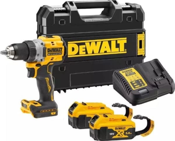 Dewalt DEWALT 18V SCREWDRIVER DCD800P2T 90Nm 2x5.0Ah BL TSTAK LANYARD READY porakone/porakone