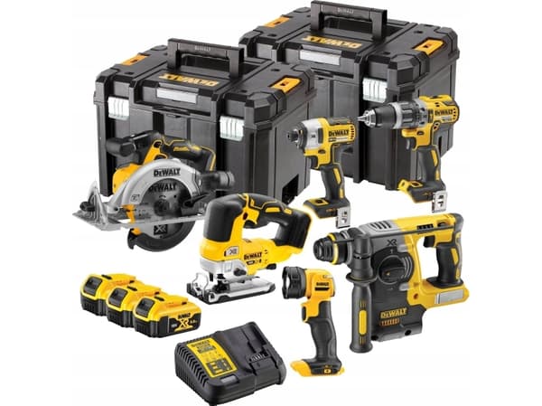 Dewalt elverktygssats DEWALT.COMBO KIT 18V DCK690P3T (DCD796 + DCF887 + DCS565 + DCH273 + DCS334 + DCL040) 3x5.0Ah 2x TSTAK