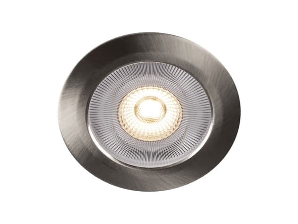 Alice 12V Infälld downlight 2700K IP44 340lm Borstad stål 1-pack
