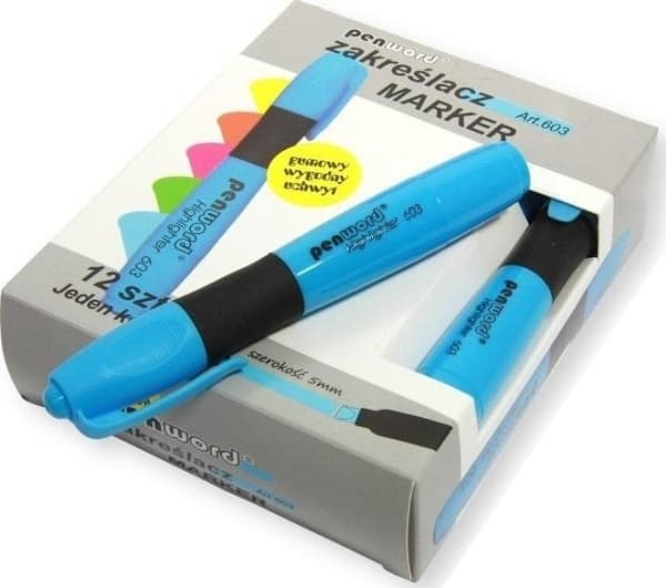 Blå highlighter (12 stk)