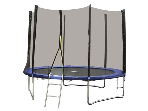 Trampoline 10&34 305 cm i diameter, med nett og stige