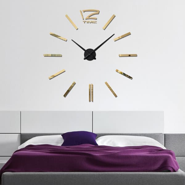 Seinäkello 3D DIY 100x100cm (Gold)