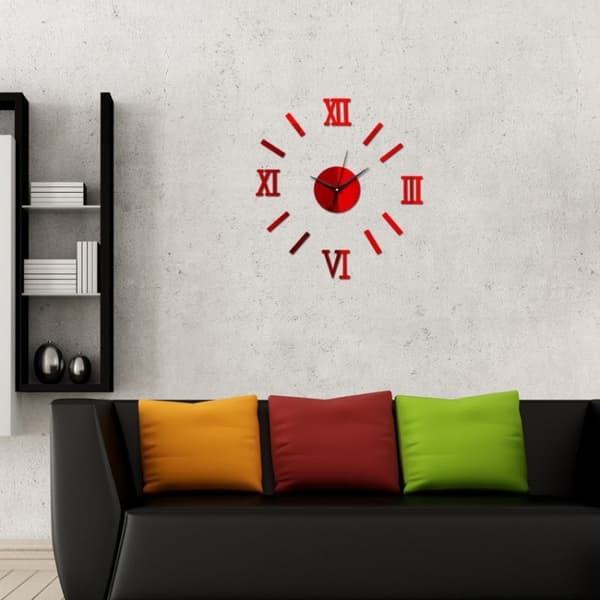 Seinäkello DIY tarra (Red)