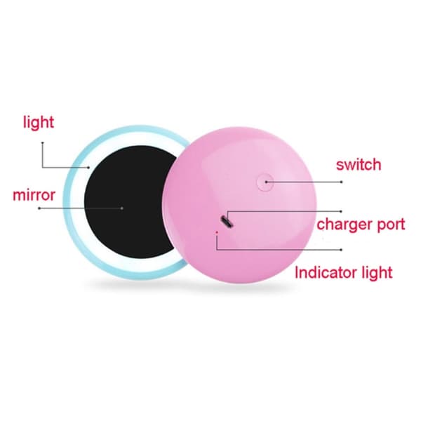 Meikkipeili LED (Pink)