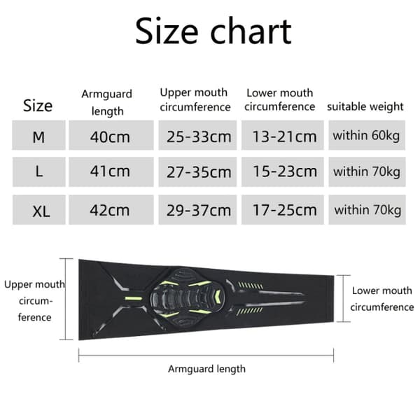 Kyynärsuojahiha XL (Black)
