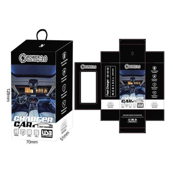 4 in 1 th USB-laturi 12-32V (Black)