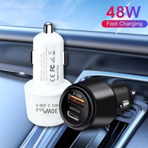 USB/USB-C-laturi (White)