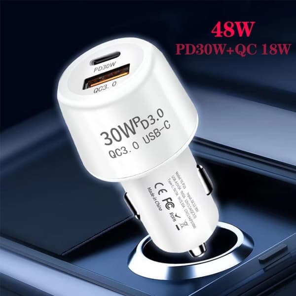 USB/USB-C-laturi (White)
