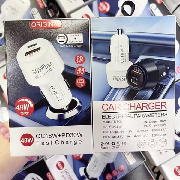 USB/USB-C-laturi (White)