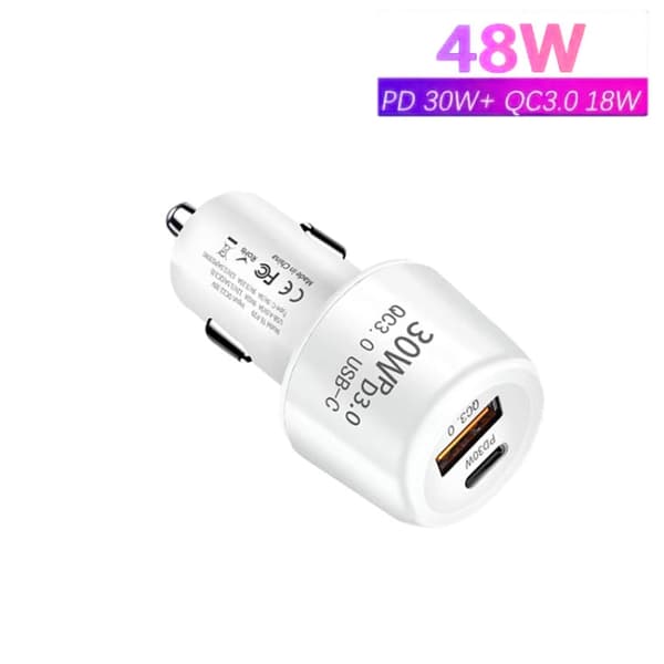 USB/USB-C-laturi (White)