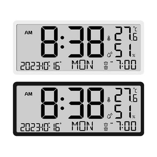 Seinäkello LCD 34cm (White)