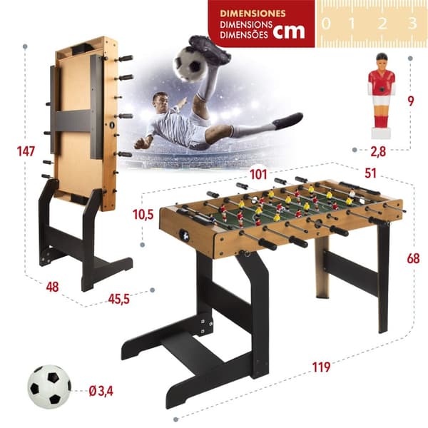 Pöytäjalkapallopeli 101 cm