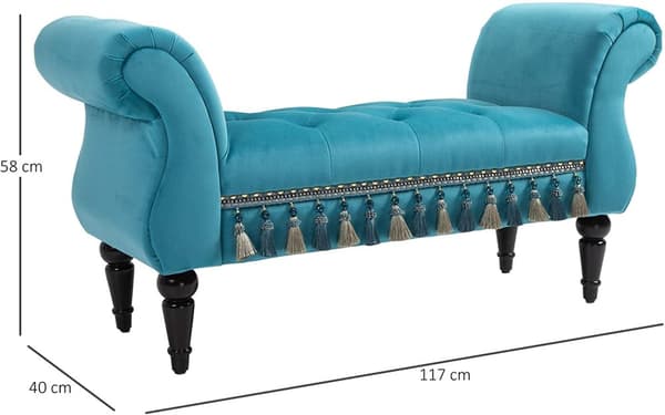 Luxus istuinpenkki Vintage 117 cm 150 kg Blue
