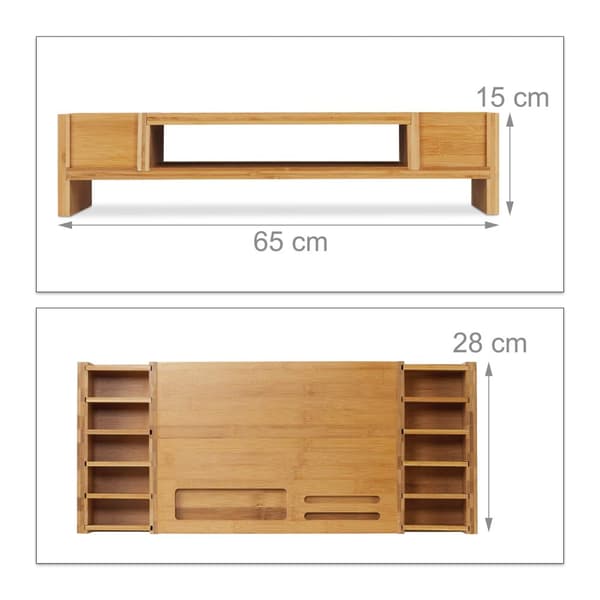 Monitorikoroke lokeroilla 15x65x28 cm