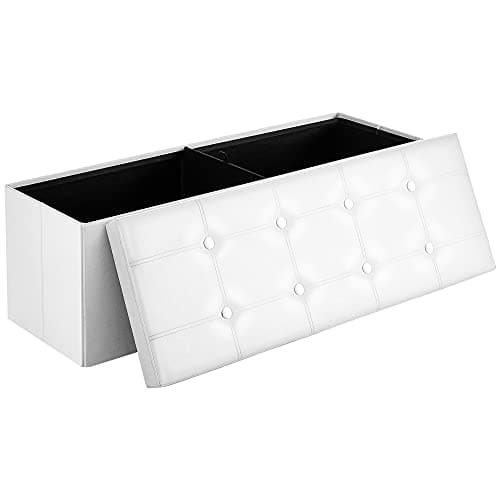 Istuinpenkki PU-nahka 110 cm valkoinen