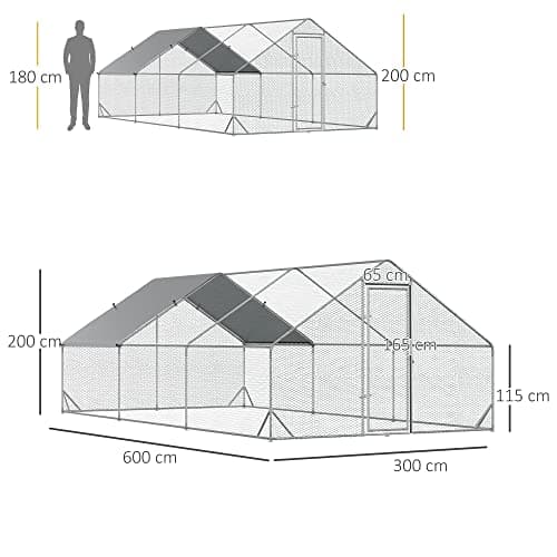 Kanahäkki 3 x 6 x 2 m
