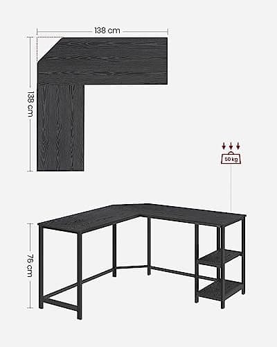 Kirjoituspöytä L-Shape 138 cm