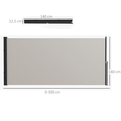 Suojaverho, sivumarkiisi 300 x 140 cm