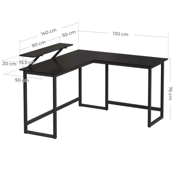 Kirjoituspöytä L-Shape 140x130 cm