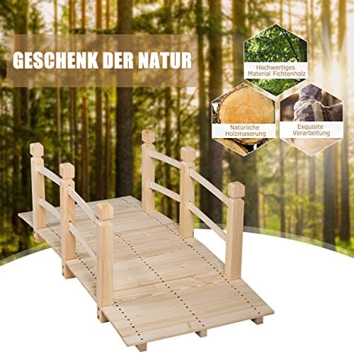 Puusilta 150 x 67 x 55 cm (Natur)