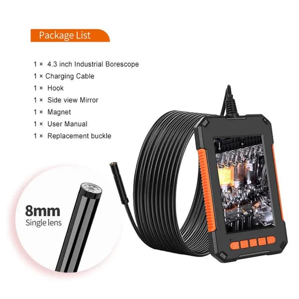 Endoskooppi 4.3"  8mm 2M