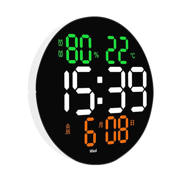 Seinäkello Iso Led pyöreä 30 cm