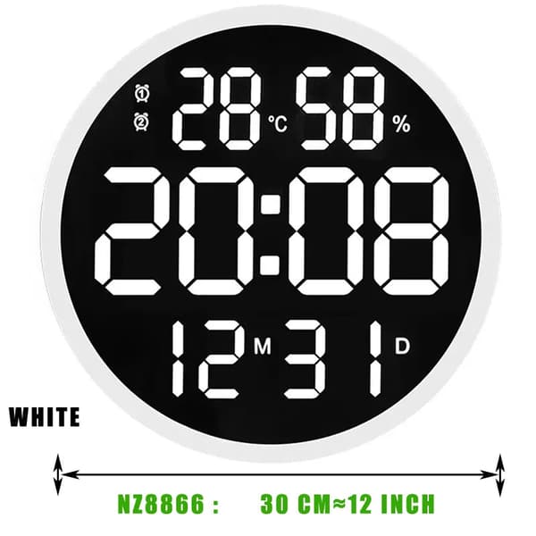Seinäkello Iso Led pyöreä 30 cm