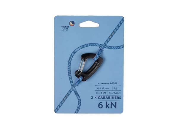 Ticket To The Moon TMBINER06, Karbinhake, Svart, 45 mm, 26 mm, 6 g