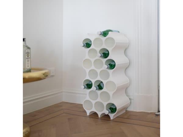 koziol SET-UP, 10 flasker, Kan stables, Plast, Grå, Gulv vin-stativ