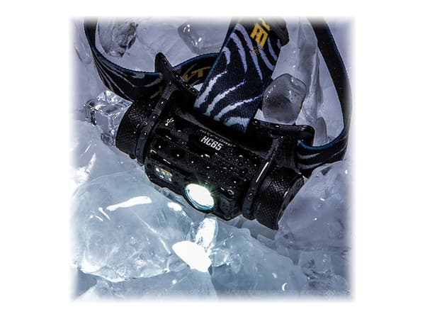 NITECORE H Series HC65 - Hodelykt - LED - 11-mode - rødt/hvitt lys Sort