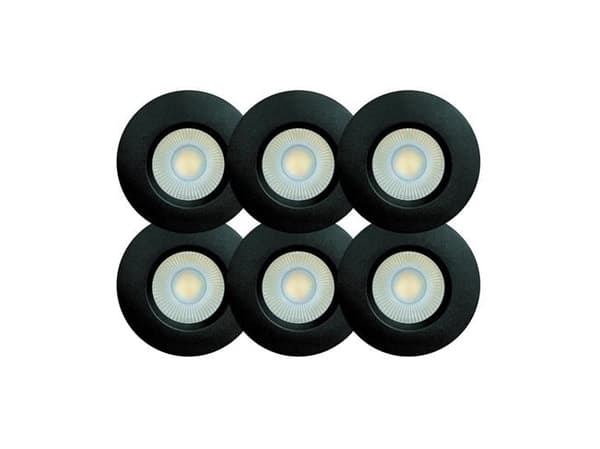Sabina Low Profile ISO 4.9W CCT 2700K/3000K/4000K 560-590lm &gt;90 IP65 Sisä- ja ulkotiloissa Mattamusta 6-pack 6-pack