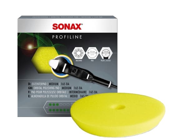 Sonax 04935000, Kiillotuskiekko, 16,5 cm, 16,5 cm, Keltainen