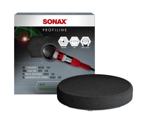 Sonax 04932410, Kiillotuskiekko, 16 cm, Musta, 1 kpl