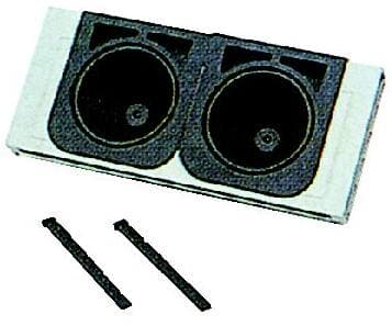 FIBOX Kabelindgangsflange F440-3K med gummitylle for side str. 440 Kabel 3 x Ø75 mm