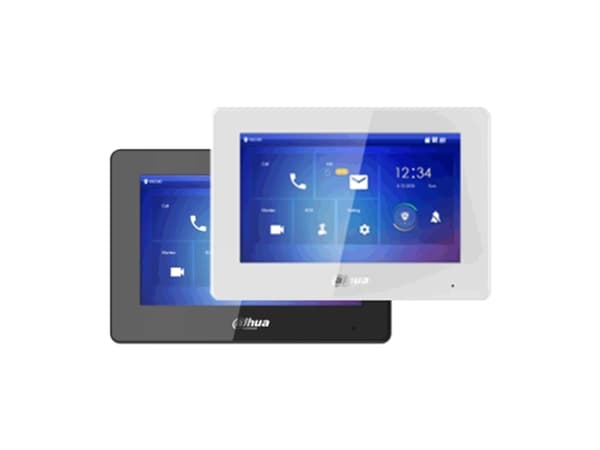 Dahua IP intercom-monitor med WIFI, 7 tommer. 1024x600, Micro SD-kortport, PoE(802.3af) svart, SIP