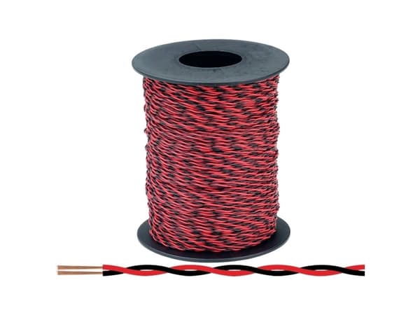 Donau Elektronik 210-10-100 Johdin 2 x 0,04 mm² punainen, musta 100 m 100 m