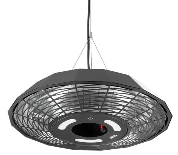 Hengende infrarød varmeovn TunaBone TB2068C-012000 W, antall effektnivåer: 1, egnet for rom opptil 20 m², svart, IP45