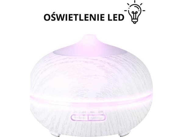 Activeshop aroma diffuser AROMA DIFFUSER LUFTFUKTER SPA 06 HVIT TRE 400ML + TIMER