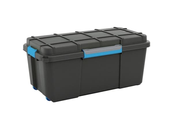 KIS 241507 Opbevaringsboks Scubba Kan stables (B x H x T) 780 x 350 x 395 mm Grå-blå, Sort 1 stk