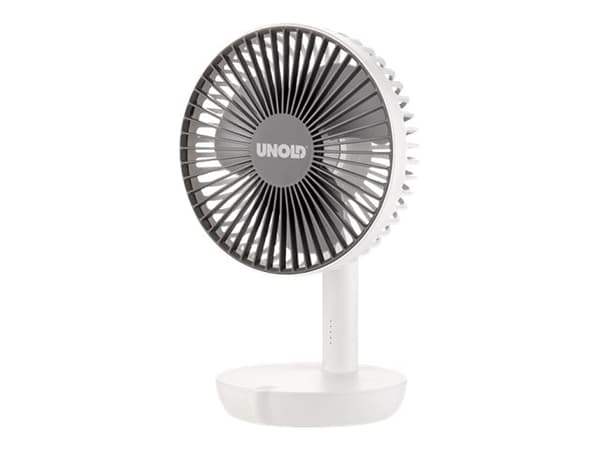 UNOLD Desk Breezy - Jääkaappituuletin - pöydällä - valkoinen/harmaa