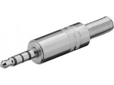 Goobay 27693, 3.5 mm, Silver, Hankoppling, Rak, Metall, RoHS
