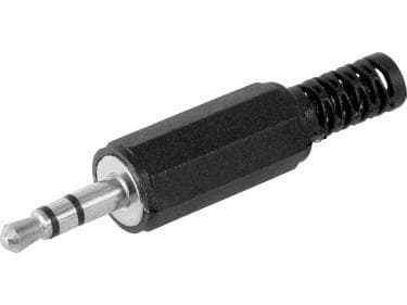 Goobay 11016, 3.5 mm, Musta, Uros, Suora, Muovi, 9,8 mm