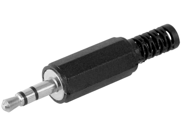 Goobay 11016, 3.5 mm, Musta, Uros, Suora, Muovi, 9,8 mm
