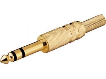 Goobay SS 63 KG, 6,35 mm, guld