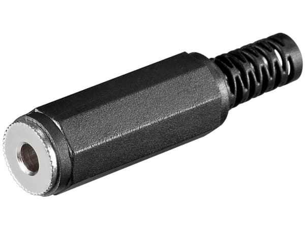 Goobay 11059, 3.5 mm, Musta, Naaras, Suora, Muovi, 6 g