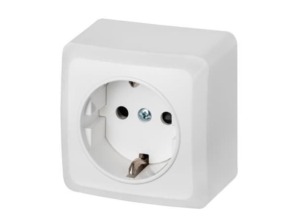 Elektroplast Schuko Surface Socket White