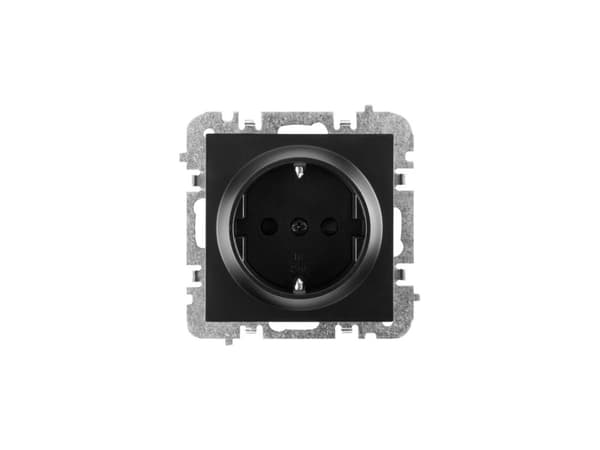 Sähkömuovi Schuko Socket Musta